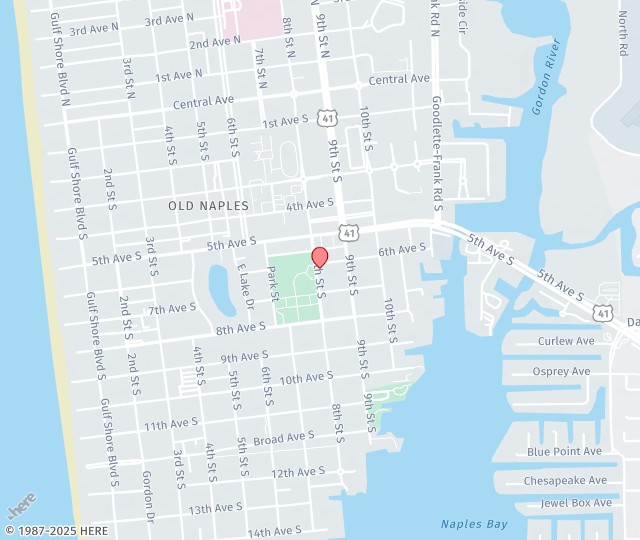 Location Map: 619 8th Street South Naples, Florida 34102