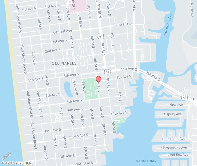 Location Map: 619 8th Street South Naples, Florida 34102
